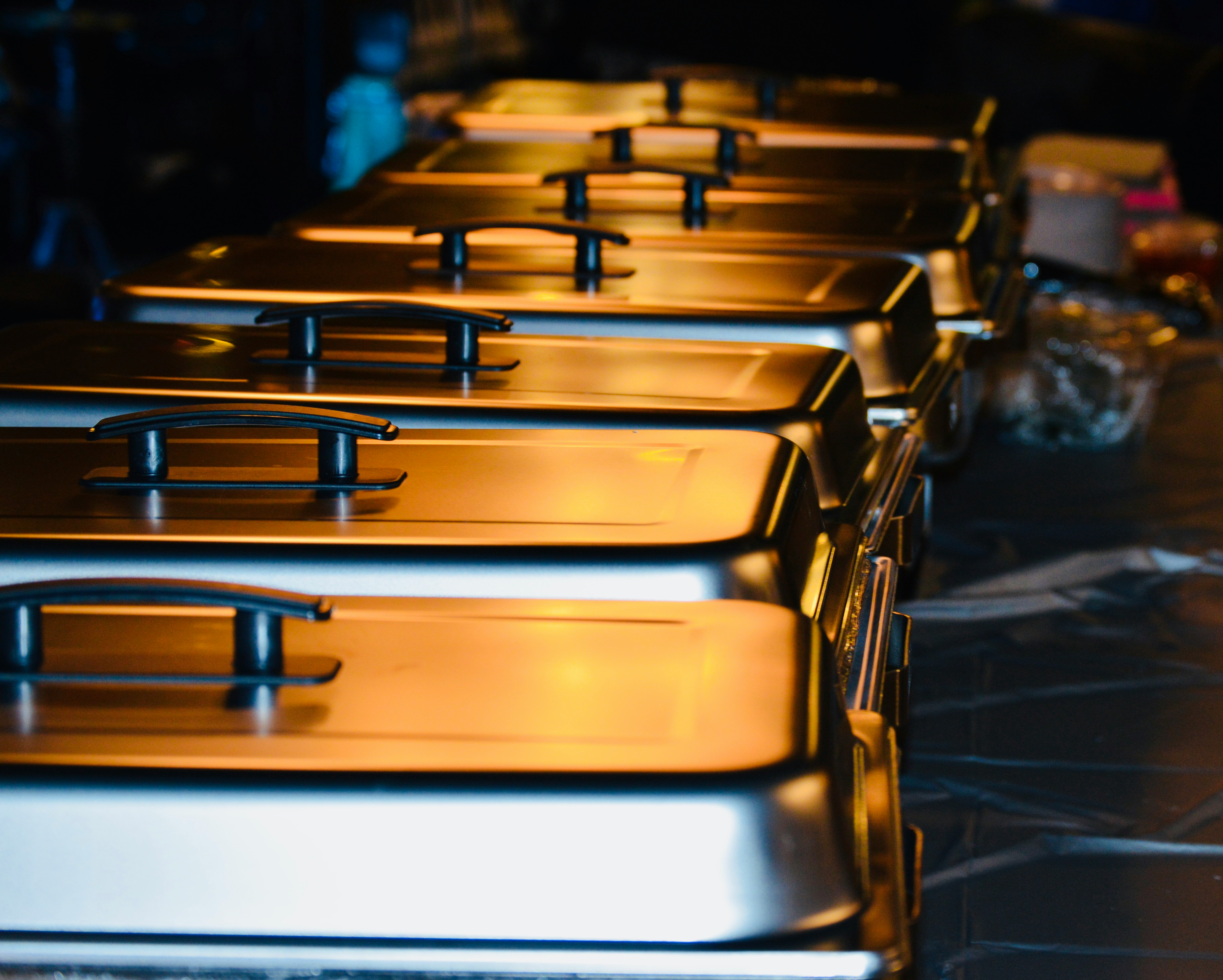 Catered food trays from Captain's Table