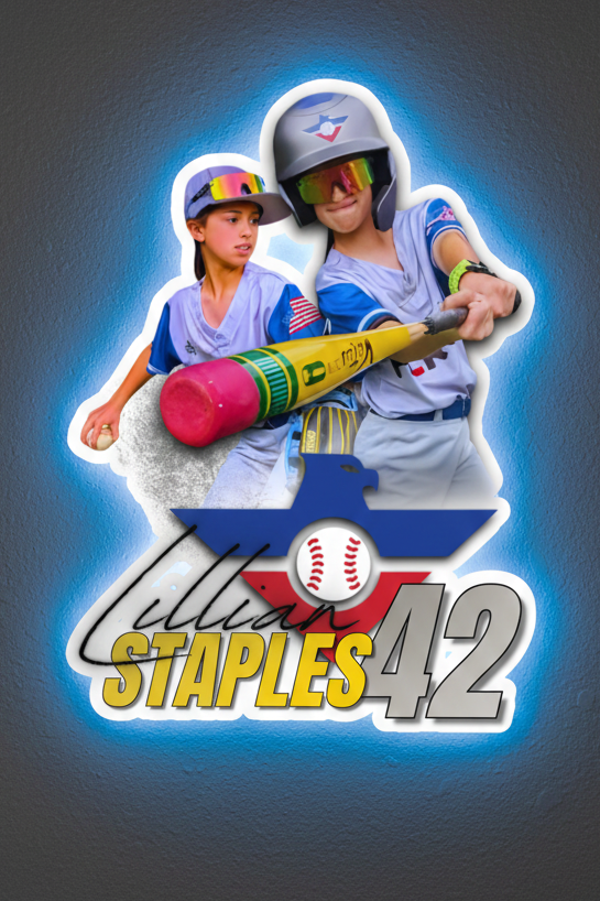 LED Backlit Sports Sign Example 1