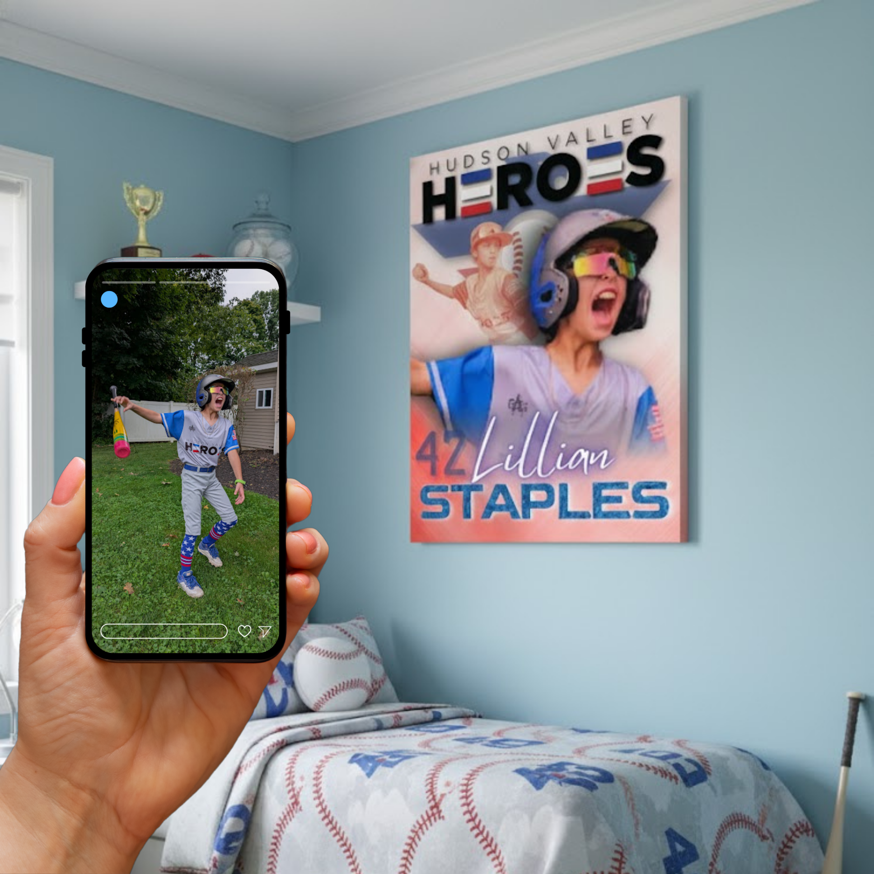 Professional sports card design example