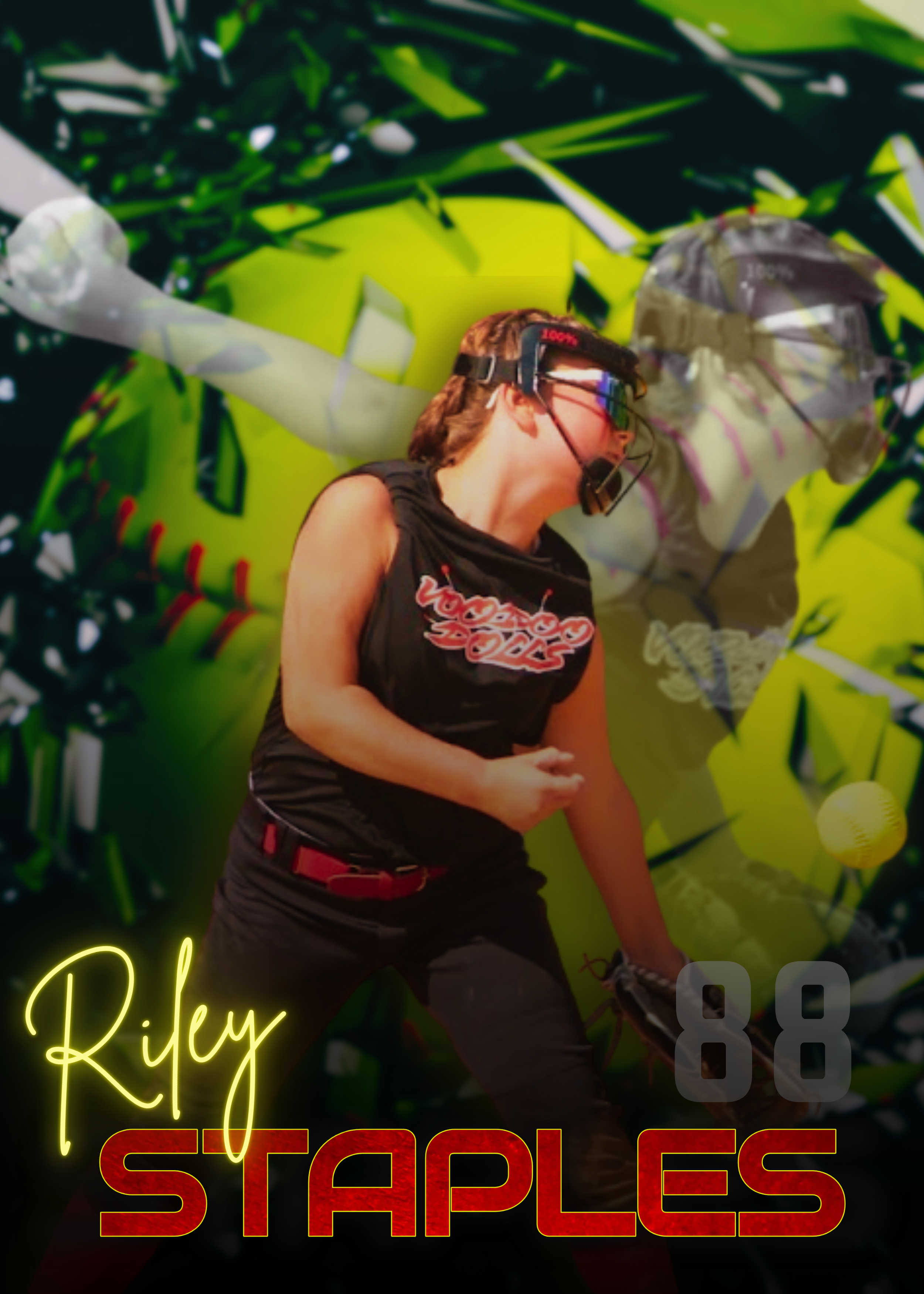 Softball sports graphic sample