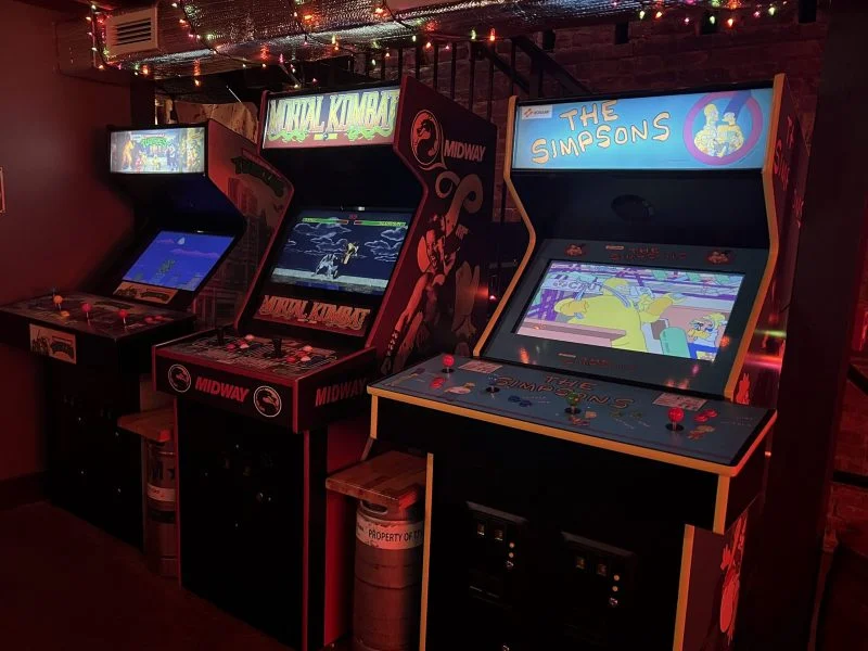 Vintage arcade machine at The Vinyl Room
