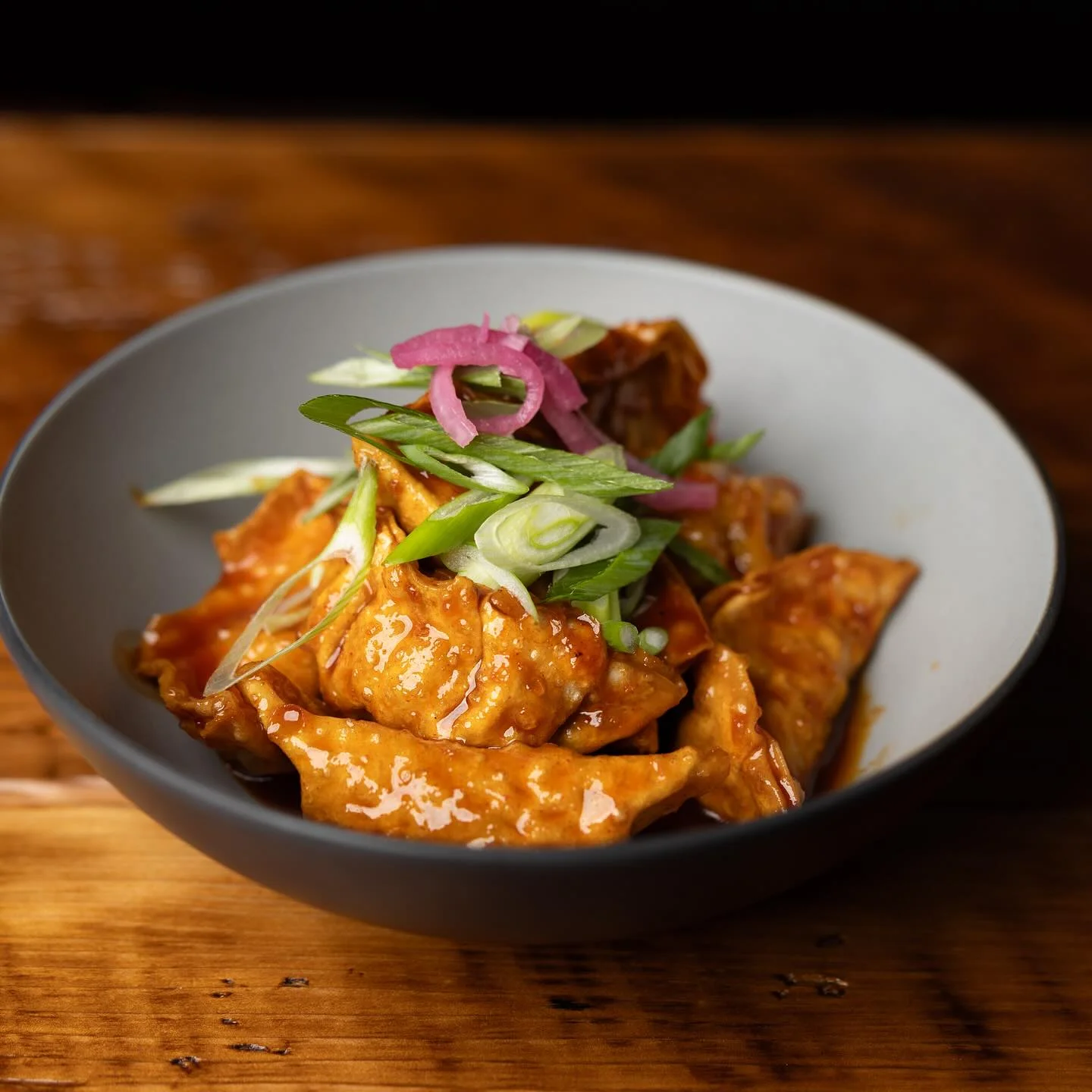 Chicken potstickers appetizer at The Vinyl Room