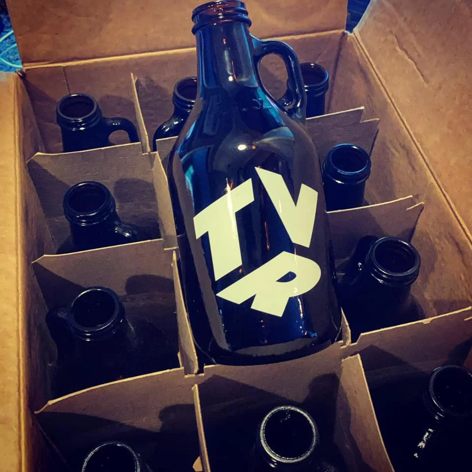 Draft beer and growler at The Vinyl Room, Beacon NY