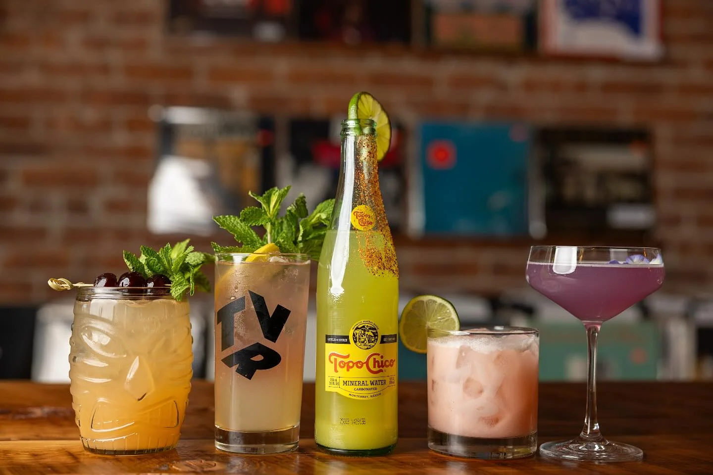 Happy hour cocktails at The Vinyl Room cocktail bar