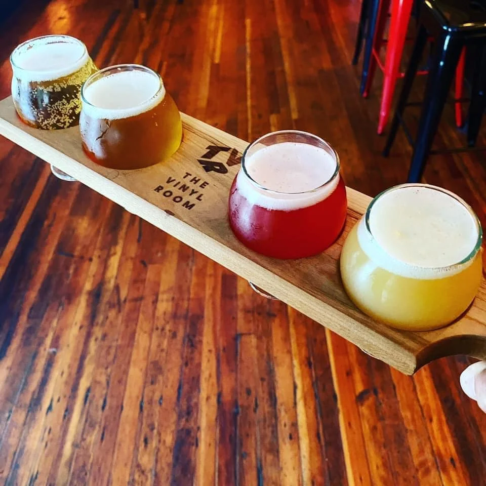 Cocktail drink sampler at The Vinyl Room bar, Beacon NY