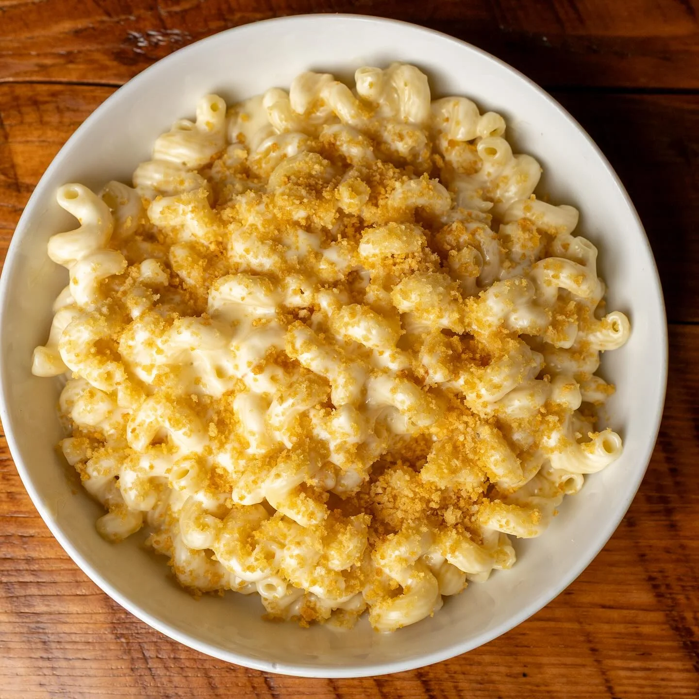 Mac and cheese at The Vinyl Room kitchen, Beacon NY