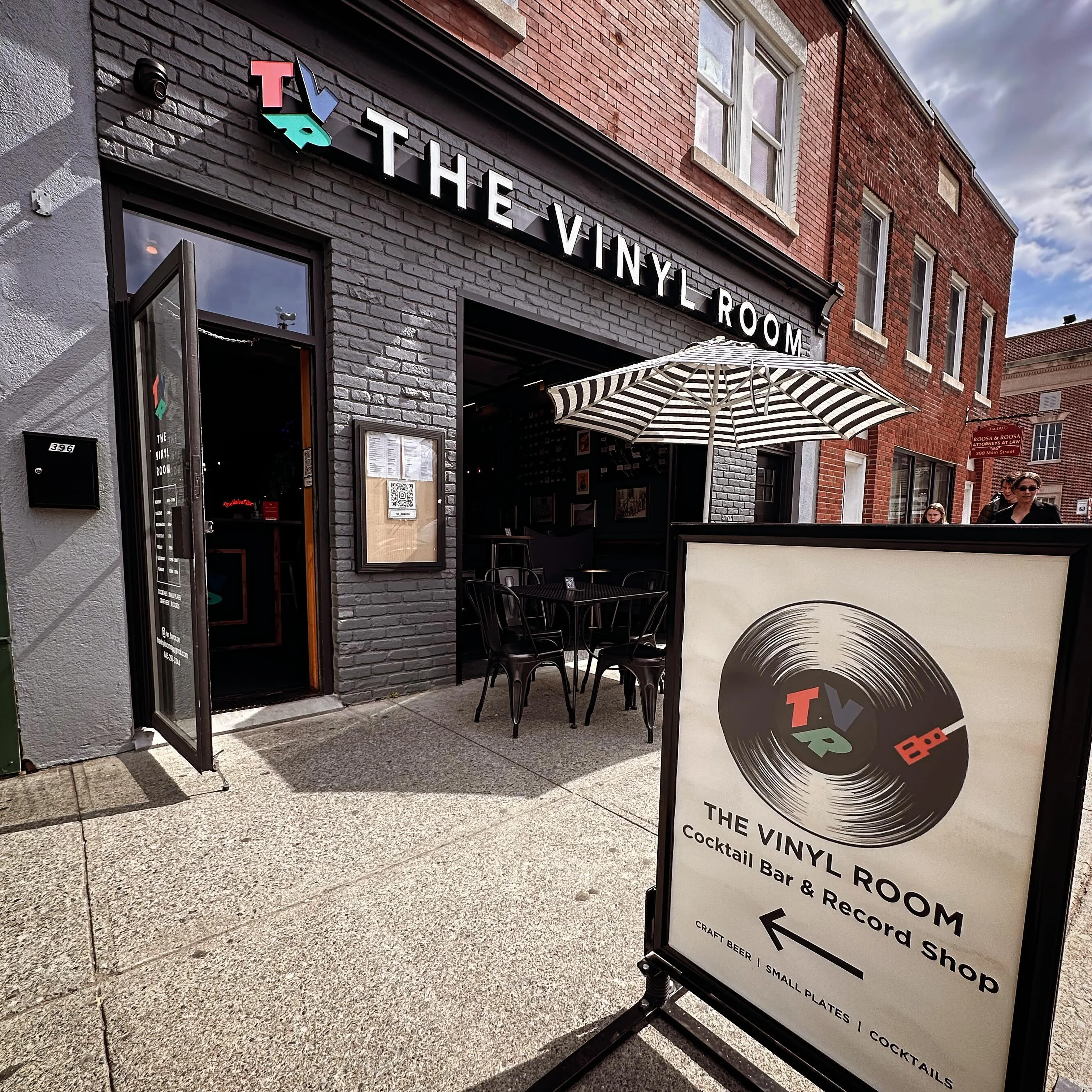 The Vinyl Room storefront on Main Street, Beacon NY