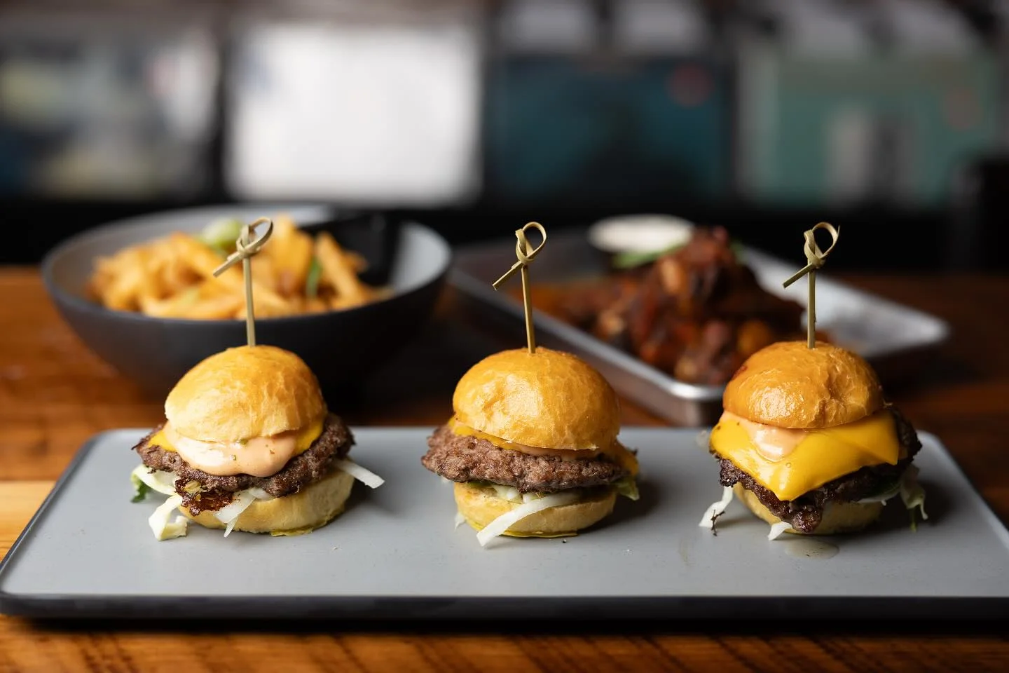 Wagyu sliders from The Vinyl Room kitchen, Beacon NY